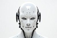 Robot head electronics technology futuristic.