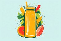 Vegetable juice drink jar antioxidant.