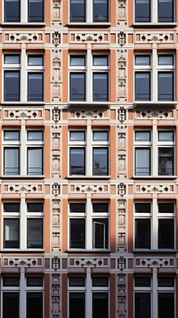 Msterdum building pattern architecture window city. AI generated Image by rawpixel.