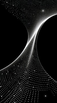  Abstract white light dotted pattern curve black. AI generated Image by rawpixel.