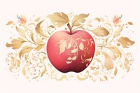 Apple painting pattern fruit.