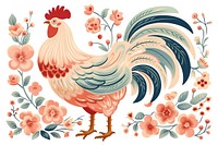 Chicken poultry pattern drawing.
