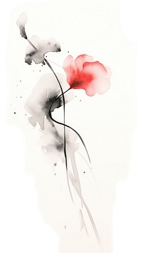 Flower painting petal ink.