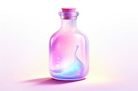 Bottle glass pink white background. AI generated Image by rawpixel.