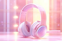 Headphones headset pink electronics. AI generated Image by rawpixel.