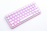 Keyboard computer pink white background. AI generated Image by rawpixel.