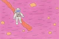  Cat cartoon astronaut outdoors. AI generated Image by rawpixel.