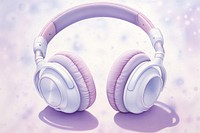  Headphone headphones headset purple. AI generated Image by rawpixel.