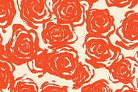 Stroke painting of rose pattern plant line.