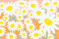 Stroke painting of Daisy daisy outdoors pattern.
