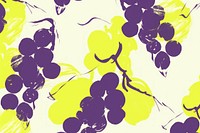 Stroke painting of a grapes pattern fruit plant.