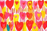 Stroke painting of heart pattern line backgrounds.