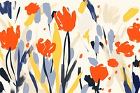 Flower painting pattern line.