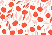 Stroke painting of cherry pattern plant line.