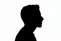 Silhouette adult white background backlighting.