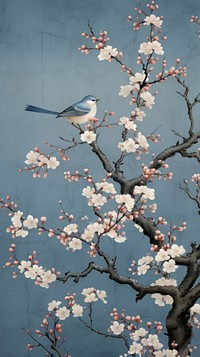  Japanese wallpaper outdoors blossom flower. AI generated Image by rawpixel.