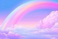  Clound rainbow purple backgrounds. AI generated Image by rawpixel.