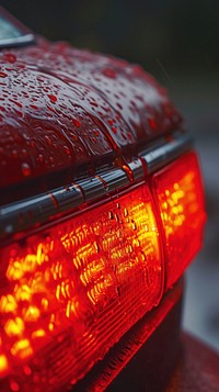 Car tail lights vehicle text transportation.