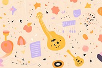  Music backgrounds confetti guitar. AI generated Image by rawpixel.