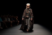 Thai female elder model fashion clothing runway.