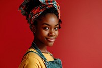 Young african american woman portrait smile photo. AI generated Image by rawpixel.