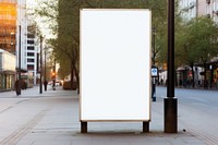 Glued street poster on outdoor wall outdoors lighting transportation.