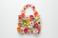 Flat flower shopping bag silhouette shape handbag pattern nature.