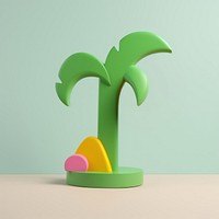 A palm tree green representation furniture.