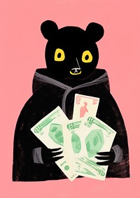 Rat holding money representation creativity currency.