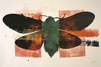 Silkscreen of a linsect art butterfly painting.