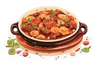 Spicy beef stew food meal dish.