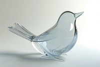Bird shape transparent glass lightweight.
