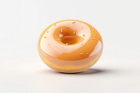 Donut white background confectionery lighting.