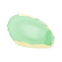 Melon green tone abstract shape jewelry paint white background.