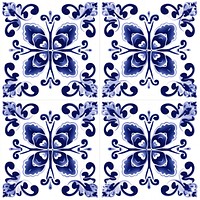 Tile pattern butterfly flower backgrounds porcelain blue.