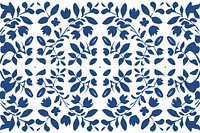 Tile pattern of tea leaf backgrounds white blue.