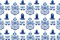 Tile pattern of candle backgrounds blue art.