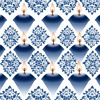 Tile pattern of candle backgrounds blue repetition.