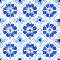Tile pattern of leaf backgrounds blue art.