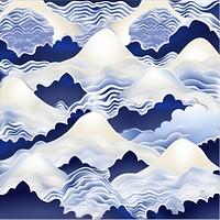 Tile pattern of mountain backgrounds nature blue.