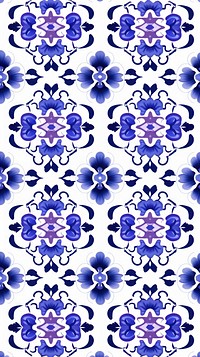 Tile pattern of orchid art backgrounds blue.
