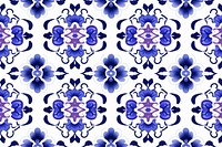 Tile pattern of orchid backgrounds blue art.