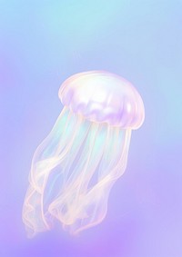 Aesthetic glass jellyfish invertebrate translucent transparent.