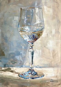 Glass painting drawing drink.