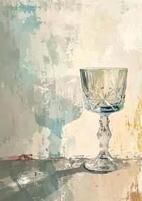 Glass painting drawing drink.