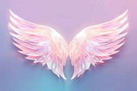 Angel wing holography art lightweight creativity.