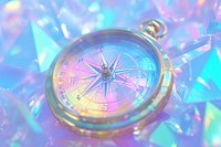 Compass holography backgrounds refraction jewelry.