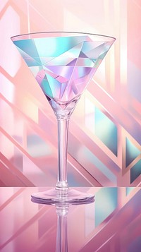 Cocktail holography martini glass drink.