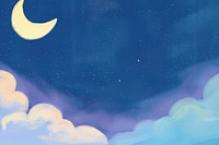 Cute night sky illustration astronomy outdoors nature.