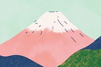 Cute japan moutain illustration mountain outdoors volcano.